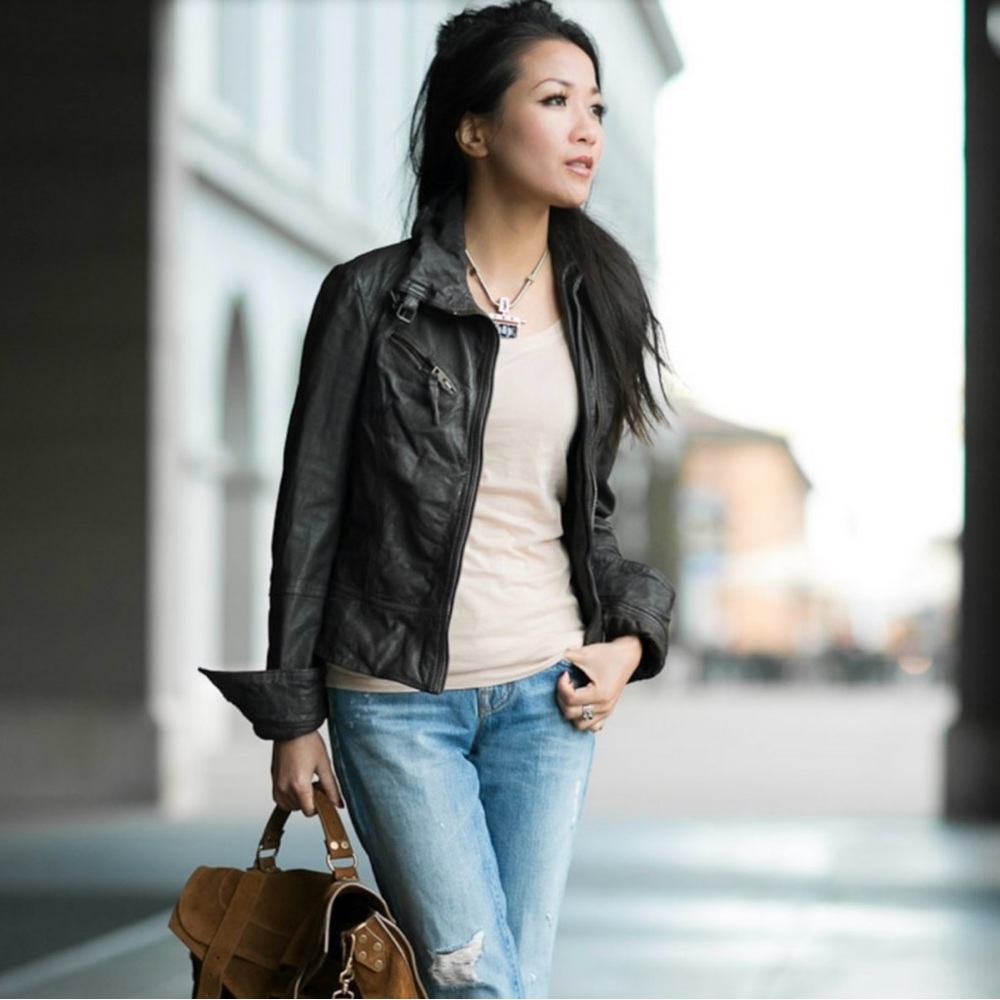 AllSaints Women's Belvedere Leather Biker Jacket